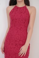Cannes Lace Dress in Red
