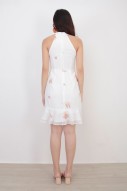 Mirenie Floral Embroidered Dress in White