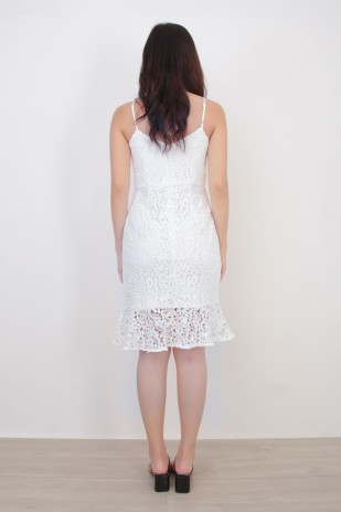 Trinity Lace Dress in White
