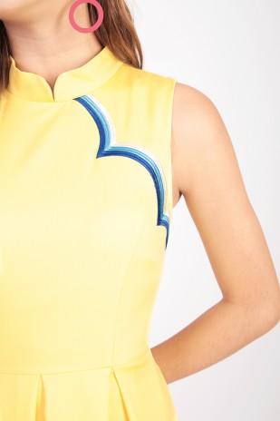 RESTOCK: Oriana Rainbow Cheongsam in Yellow