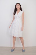 Adina Crochet Dress in White