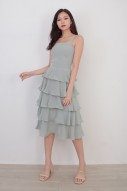 Hilary Tiered Dress in Sage