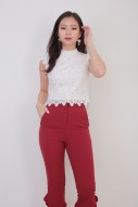 Abbie Crochet Top in White