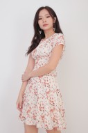 Callie Floral Dress in Cream