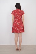 Callie Floral Dress in Red