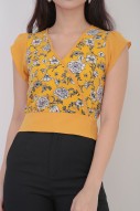 Bernadette Floral Top in Yellow