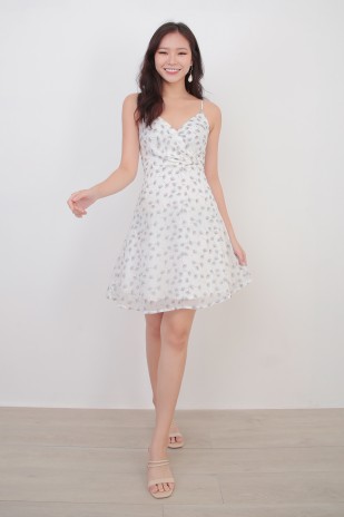 Barrett Printed Dress in White