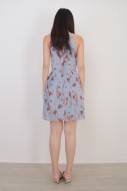Ainsley Floral Dress in Blue