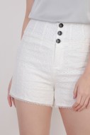 Sharon Eyelet Shorts in White