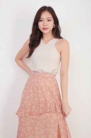 Faustine Floral Skirt in Pink