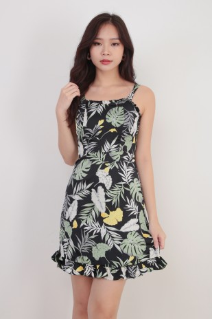 Acacia Tropical Dress  in Black