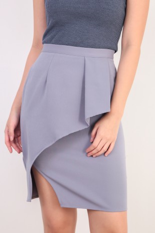 Londyn Overlay Skirt in Grey Lilac