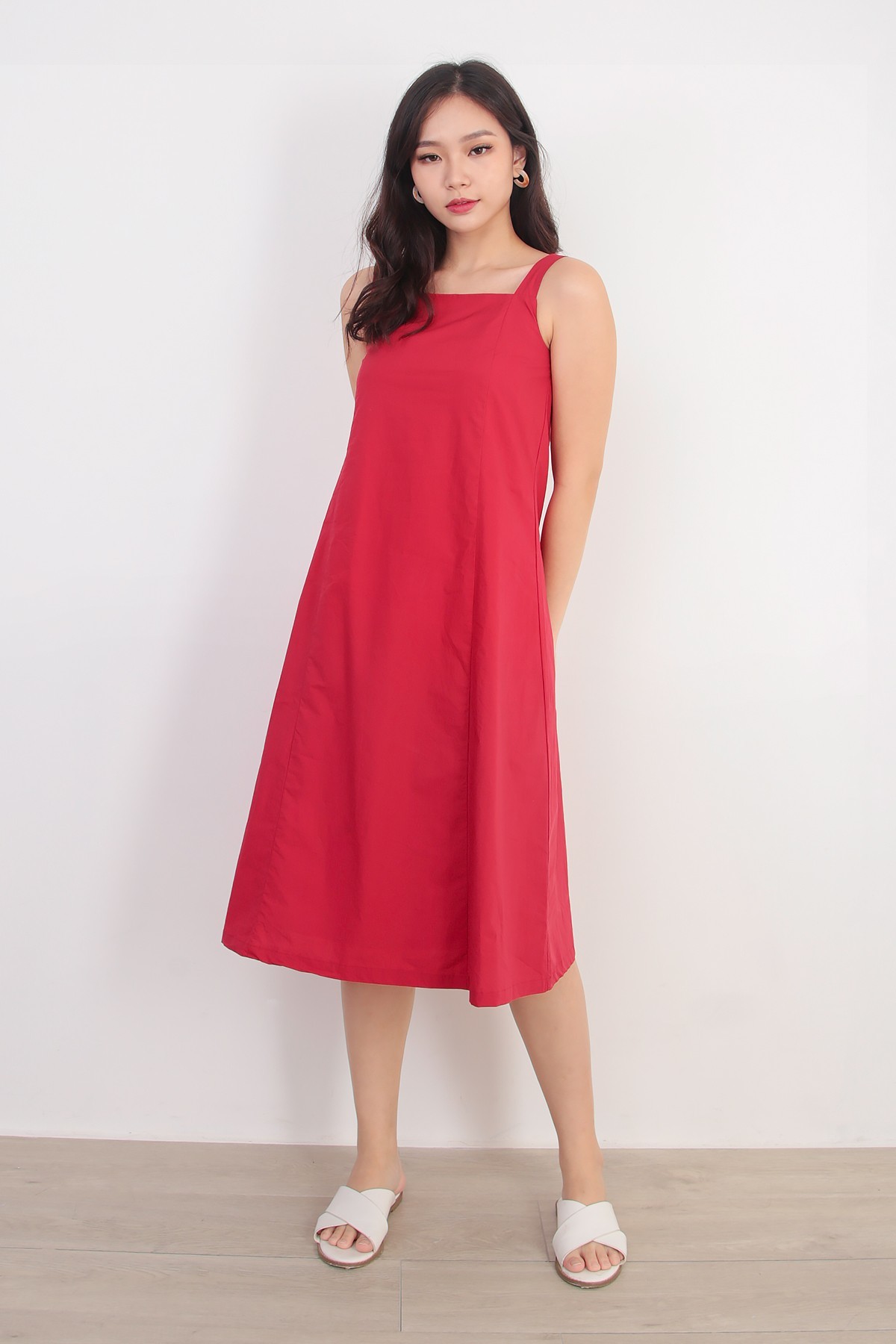 knee length dresses for ladies Melia Long Dress – Retrofete main image 1