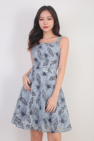 Charlotte Tropical Dress in Blue