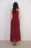 Valentina Maxi Dress in Wine Red