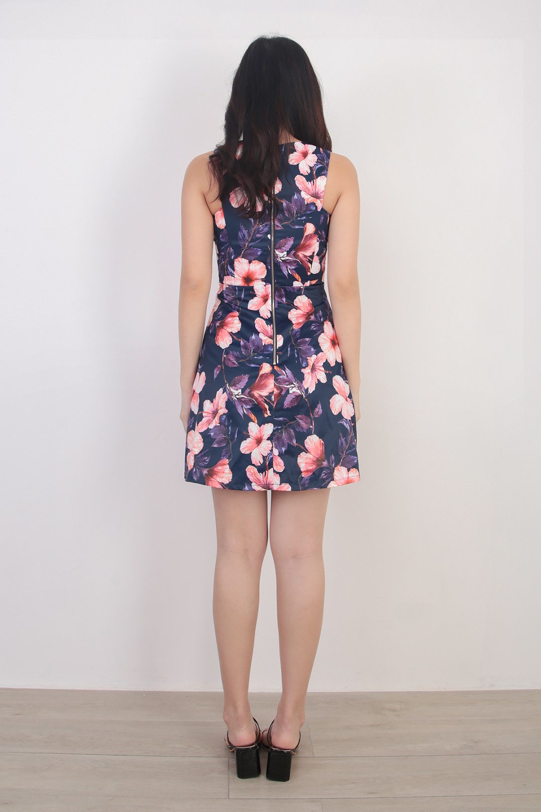 Halyn Floral Dress in Navy - MGP