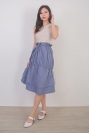 Sloane Paperbag Skirt in Blue