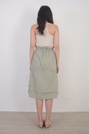 Sloane Paperbag Skirt in Sage
