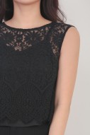 Gracie Lace Top in Black