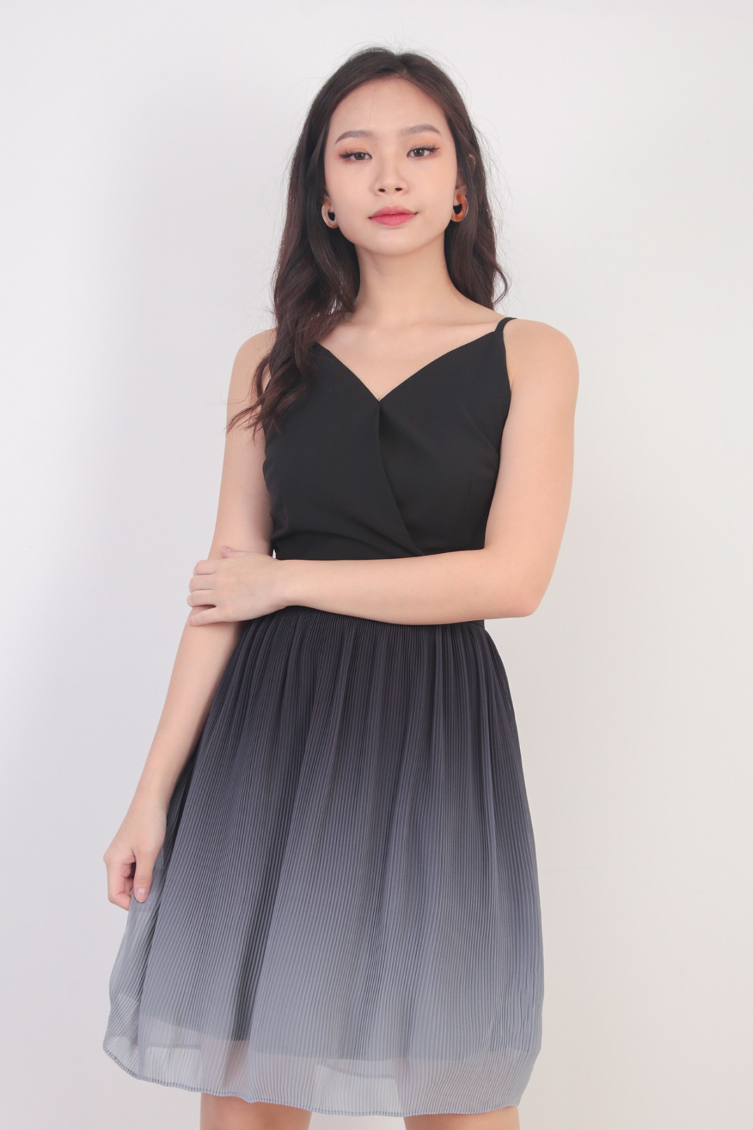 ombre black dress