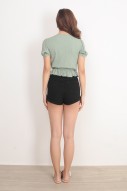 Marlowe Polka Dot Top in Jade