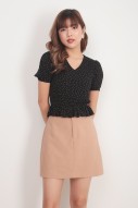 Marlowe Polka Dot Top in Black