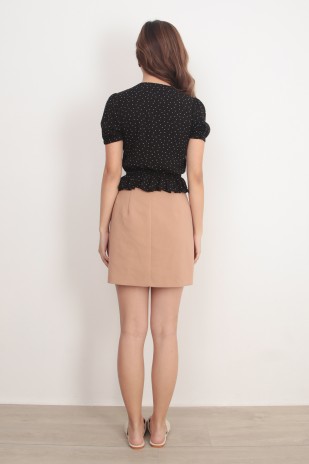 Marlowe Polka Dot Top in Black