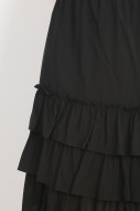 Gabbie Tiered Skirt in Black