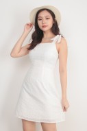 Dionne Eyelet Dress in White