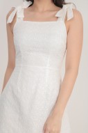 Dionne Eyelet Dress in White