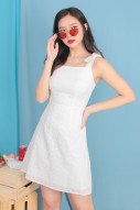 Dionne Eyelet Dress in White