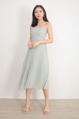 Chandler Dotted Dress in Jade