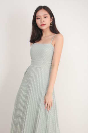 Chandler Dotted Dress in Jade