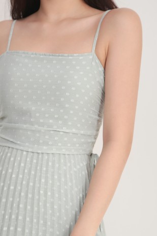Chandler Dotted Dress in Jade