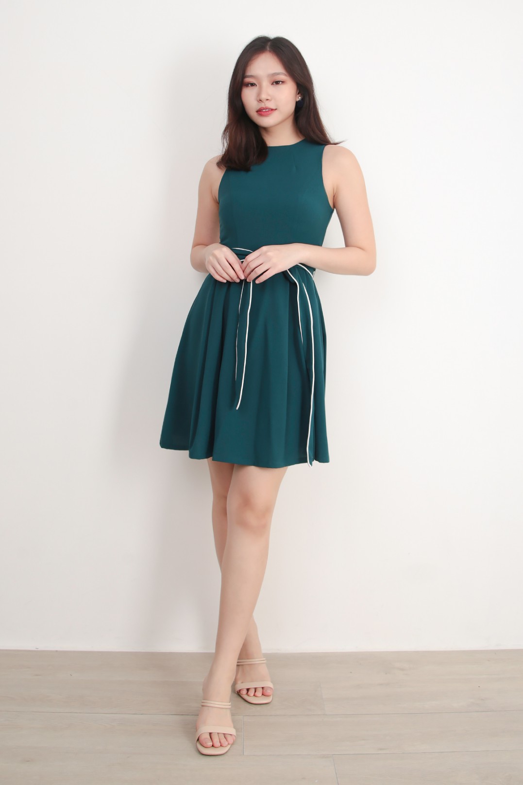 emerald work dress