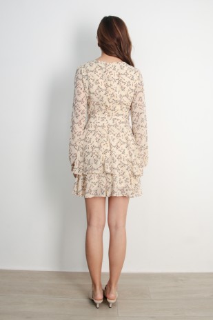 Maeryn Floral Romper in Cream