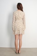 Maeryn Floral Romper in Cream