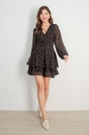 Maeryn Floral Romper in Black