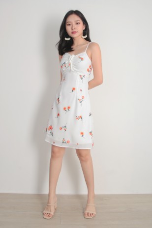 Janelle Floral Dress in White