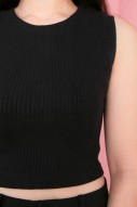 Zuri Knitted Top in Black