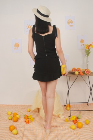 Kiana Ruffle Skirt in Black