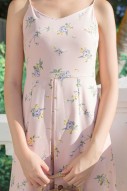 Kalare Floral Dress in Dusty Pink