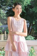 Josette Tiered Dress in Pink