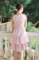Josette Tiered Dress in Pink