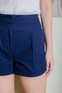 Calla High-waisted Shorts in Navy