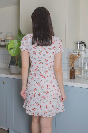 Lassie Floral Dress in White