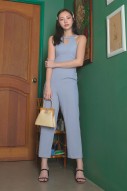 Audrea Halter Jumpsuit in Lilac Grey