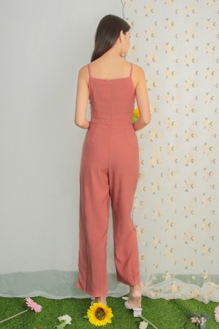 Ansley Wrap Jumpsuit in Rose