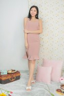 Cailean Overlay Dress in Pink