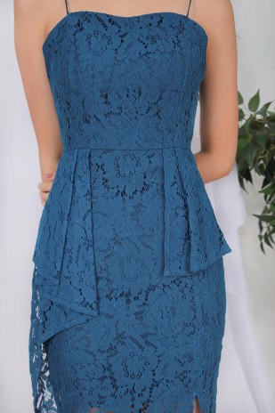 RESTOCK: Kimora Lace Dress in Blue